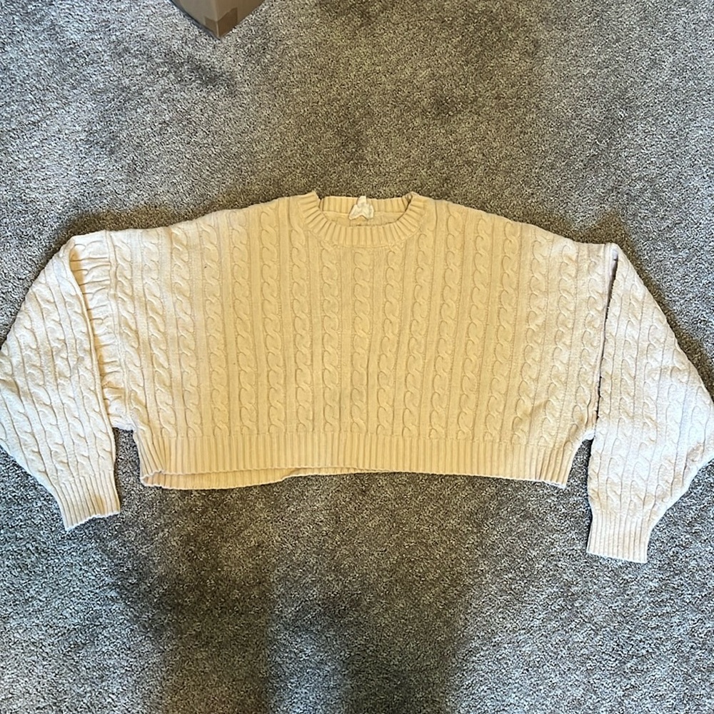 Cropped Knit Sweater